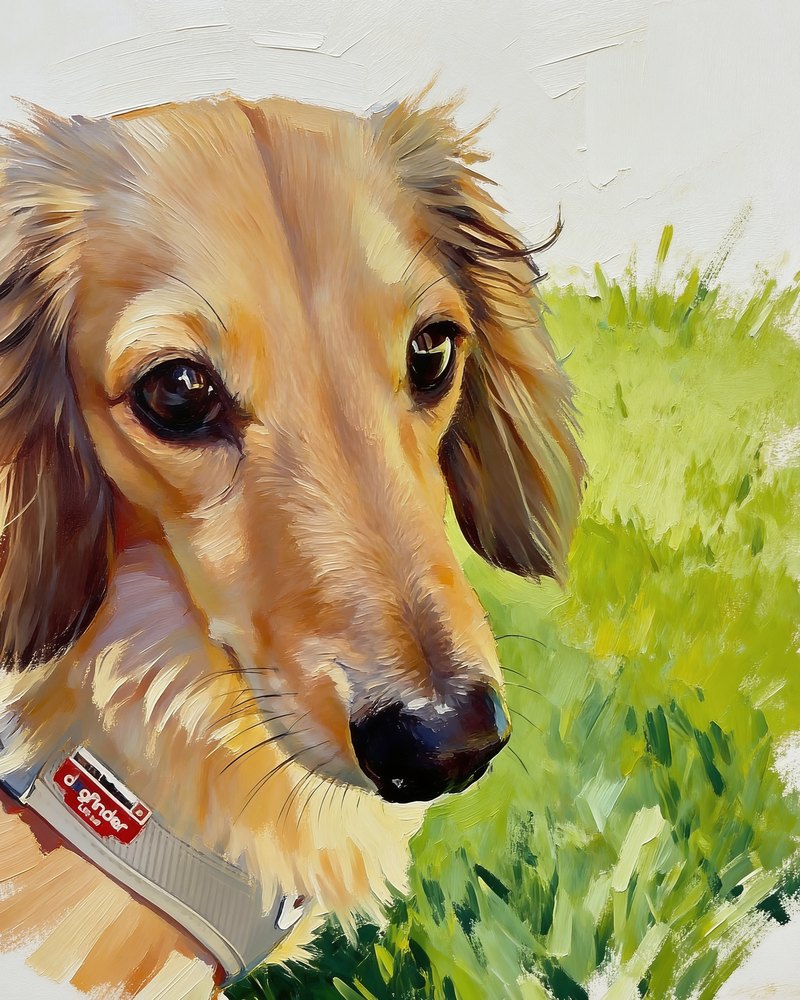 ペイントユアーズの無料画像加工サービスでアート風に変換した愛犬の画像